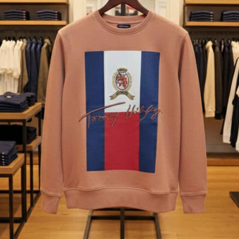 Tommy Hilfiger Brown Authentic Quality Sweatshirts-thumb-2