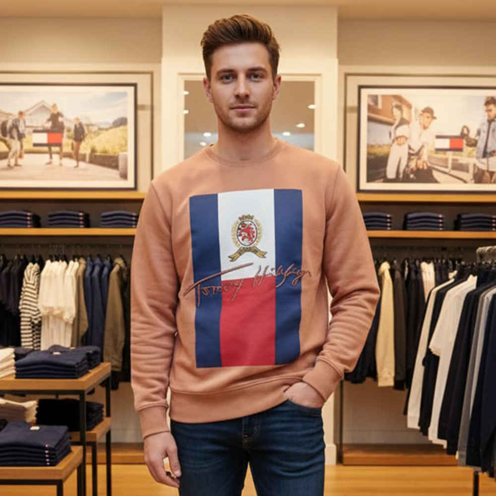 Tommy Hilfiger Brown Authentic Quality Sweatshirts-thumb-0