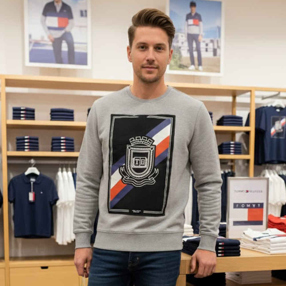 Tommy Hilfiger Grey Authentic Quality Sweatshirts-thumb-0