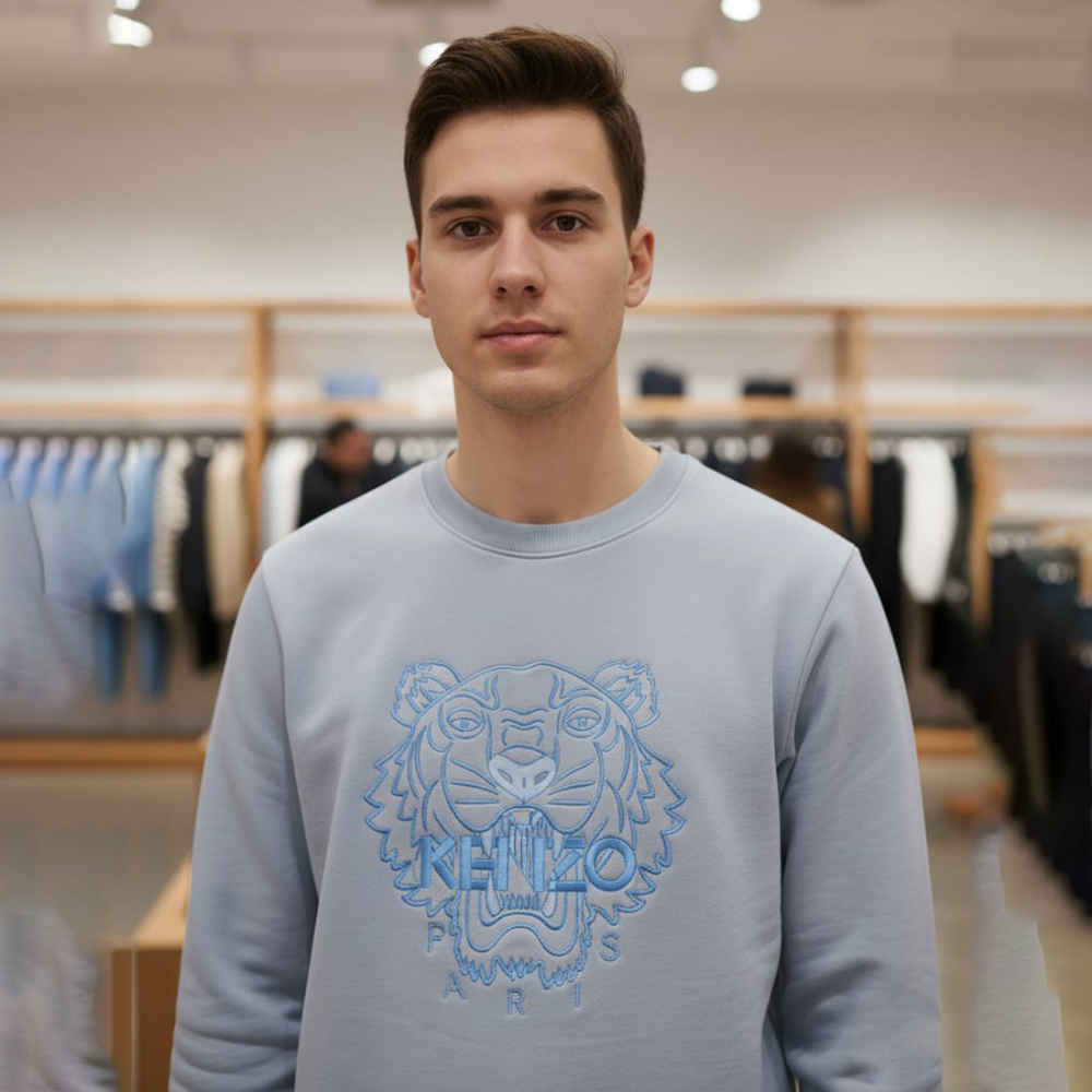 Kenzo Blue Authentic Quality Sweatshirts-thumb-1