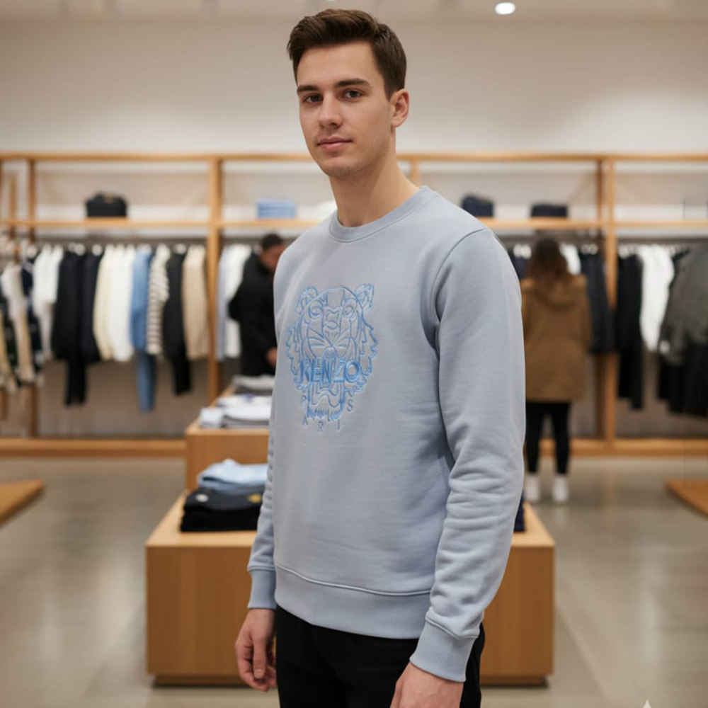 Kenzo Blue Authentic Quality Sweatshirts-thumb-0