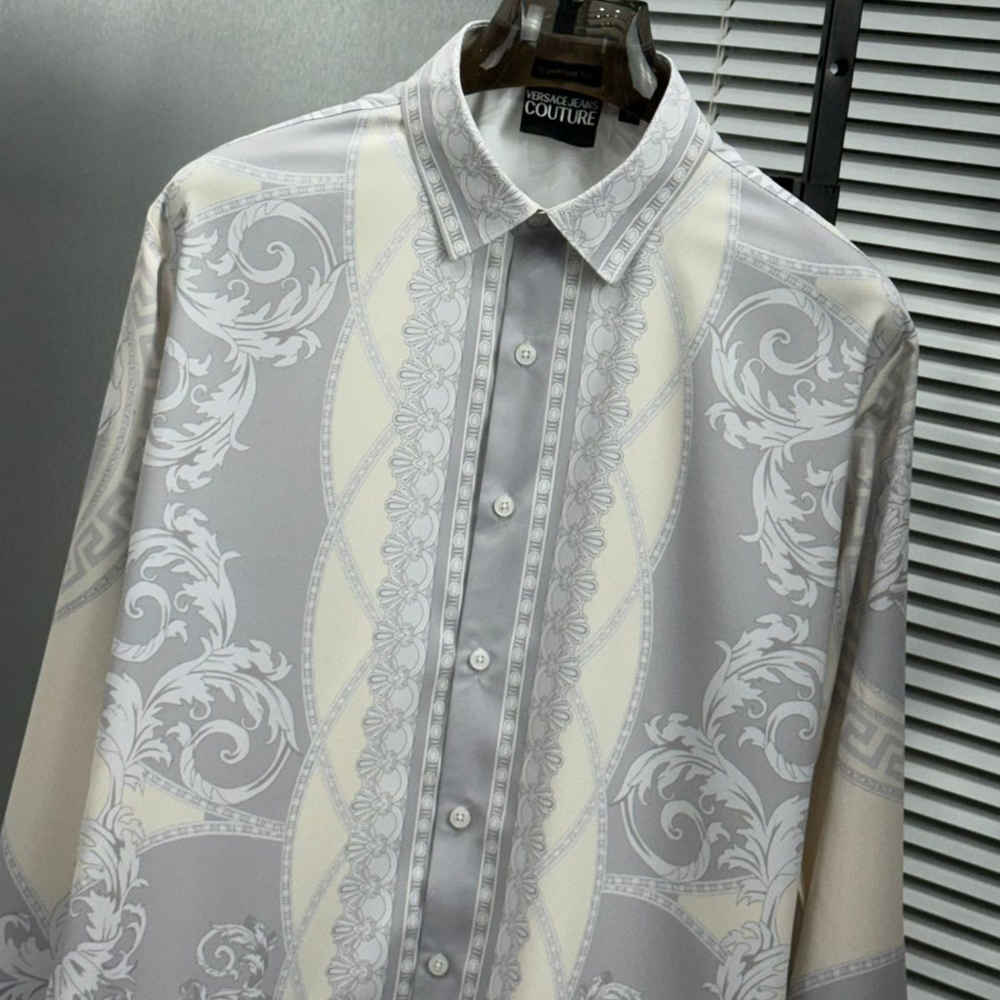 Versace Grey Premium Cotton Shirt-3