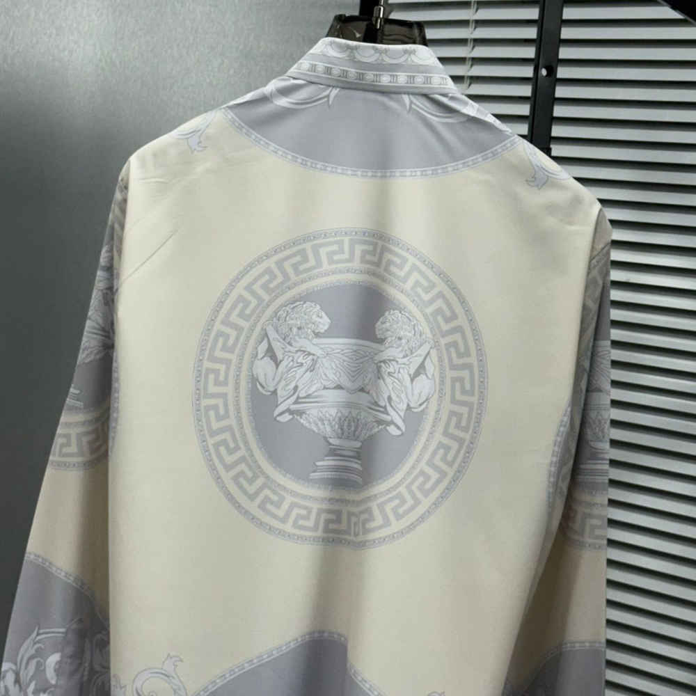 Versace Grey Premium Cotton Shirt-4