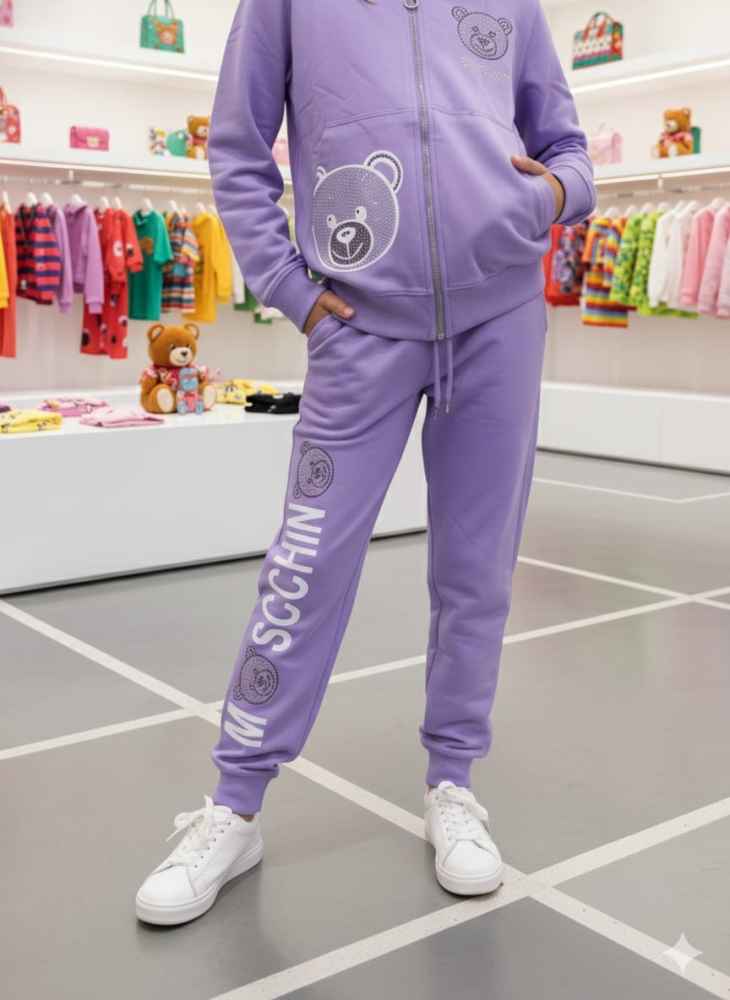 Moschino Purple Premium Quality Winter Tracksuit-thumb-6