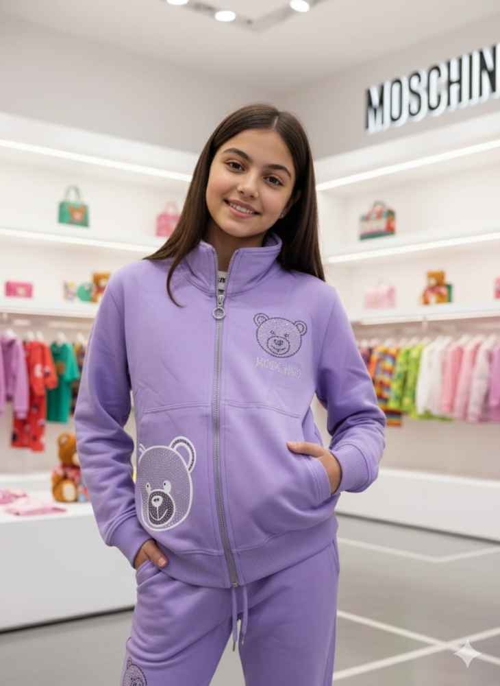 Moschino Purple Premium Quality Winter Tracksuit-thumb-3
