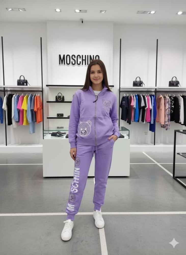 Moschino Purple Premium Quality Winter Tracksuit-thumb-0