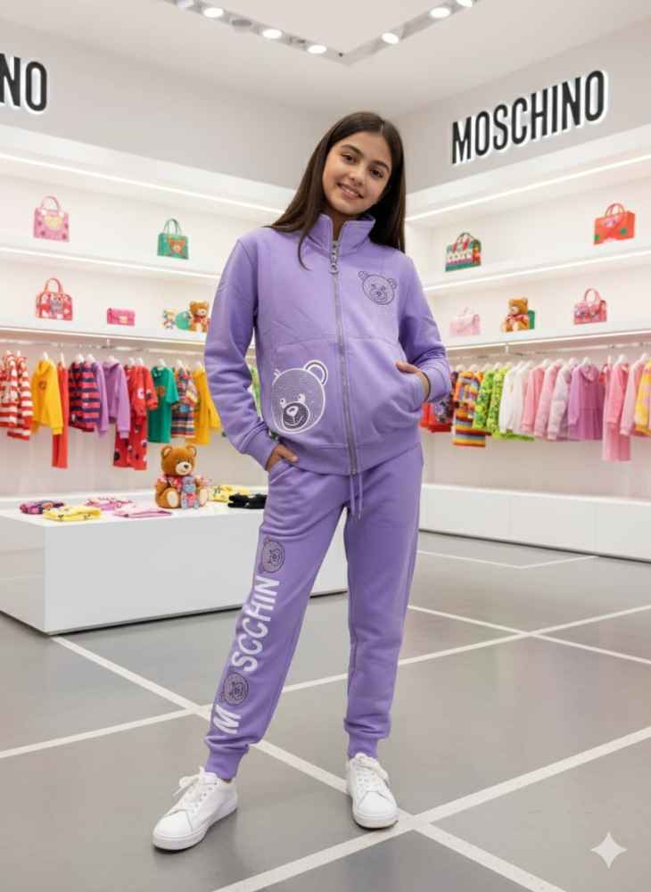 Moschino Purple Premium Quality Winter Tracksuit-thumb-1