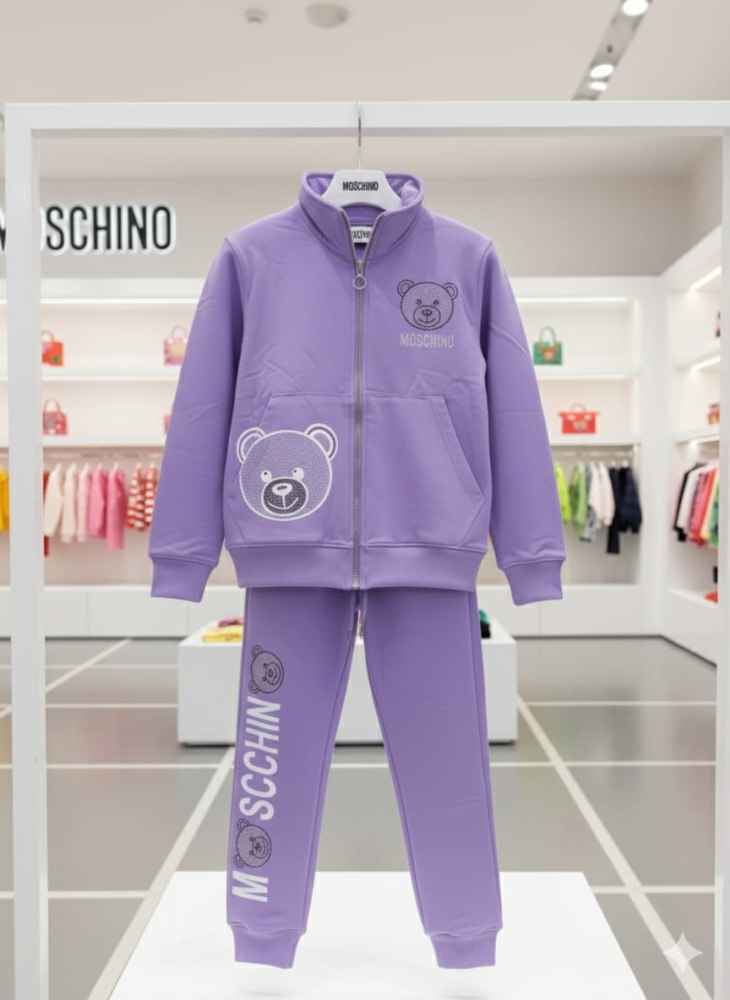 Moschino Purple Premium Quality Winter Tracksuit-thumb-8