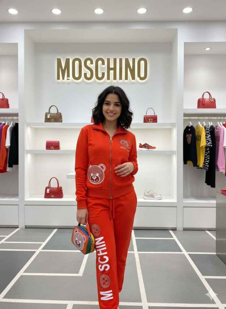 Moschino Orange Premium Quality Winter Tracksuit-1