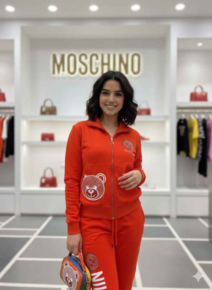 Moschino Orange Premium Quality Winter Tracksuit-3