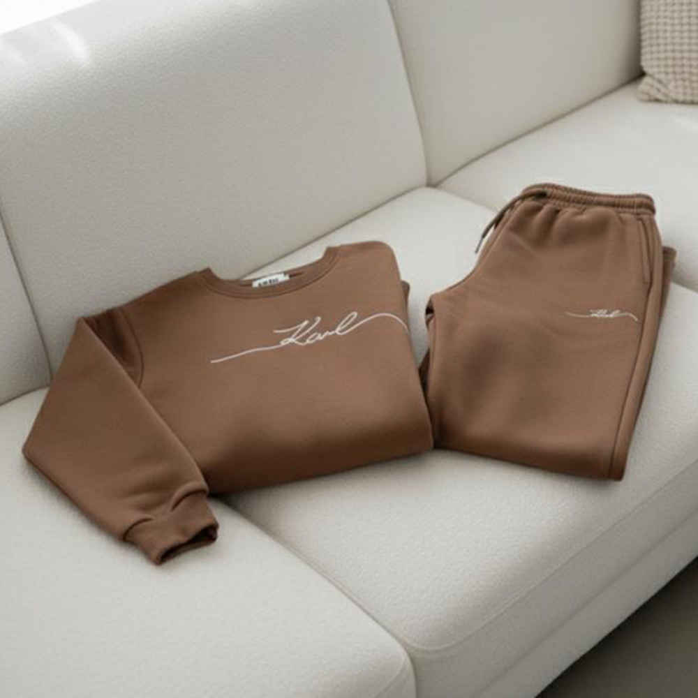 Karl Lagerfeld Brown Premium Co-ord Set-3