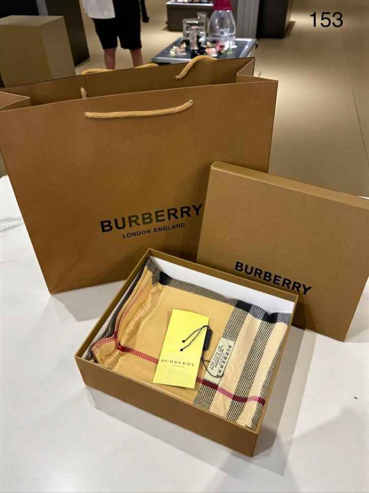 Burberry Check Cashmere Brown Stole-thumb-2