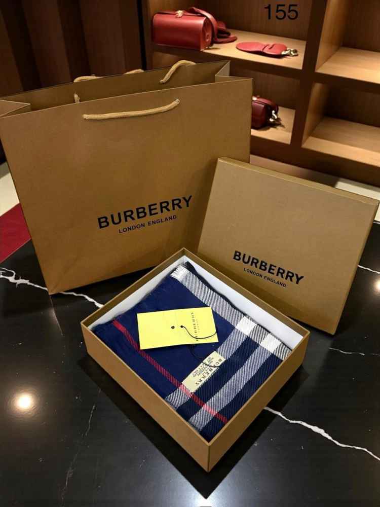 Burberry Check Cashmere Blue Stole-1