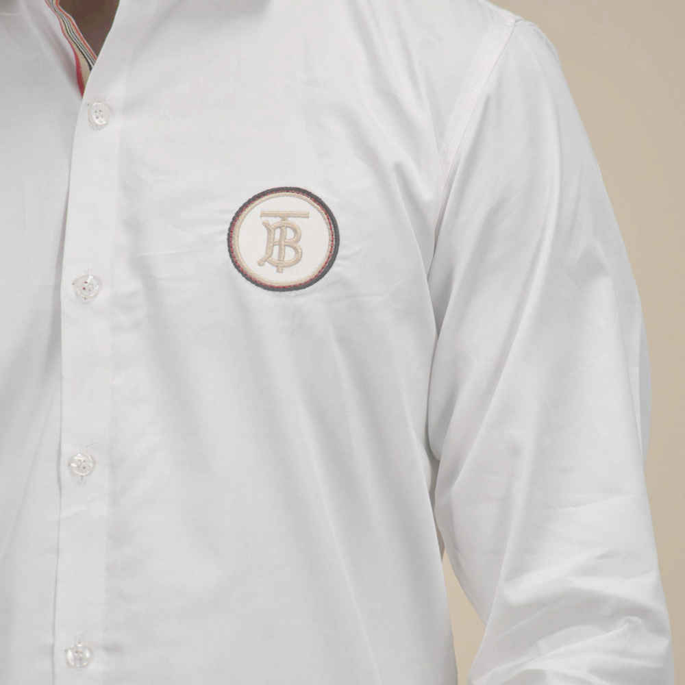 Burberry TB Embroidered logo White Premium Shirt-4