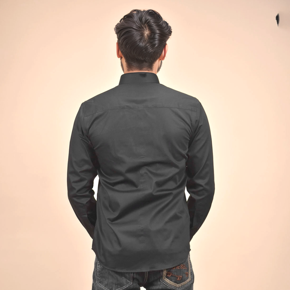 Burberry Embroidered Logo Black Premium Quality Shirt-3