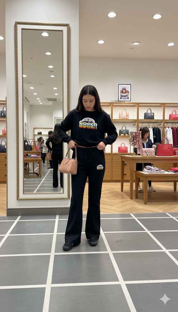 Coach Black Premium Quality Co-ord Set-1