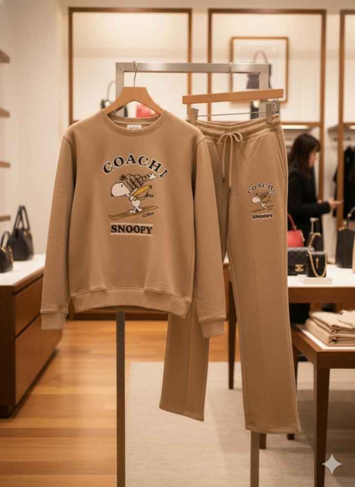 Coach Brown Premium Quality Co-ord Set-thumb-2