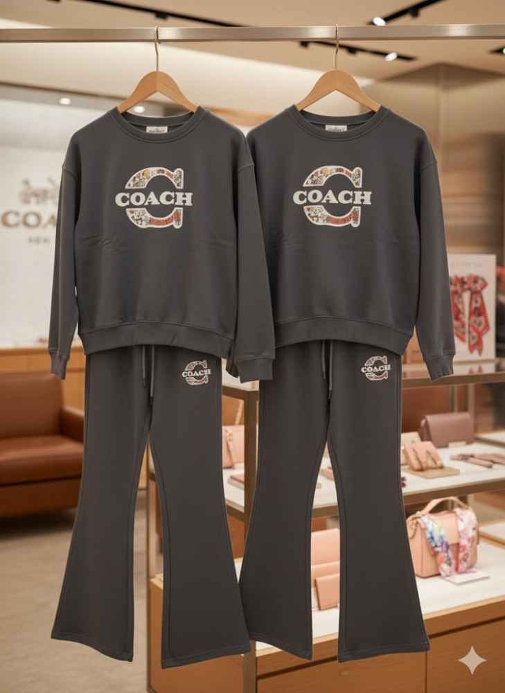 Coach Dark Grey Green Premium Quality Co-ord Set-2