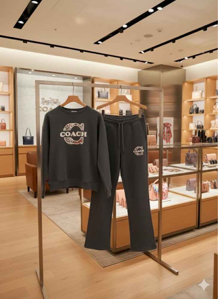 Coach Dark Grey Green Premium Quality Co-ord Set-3