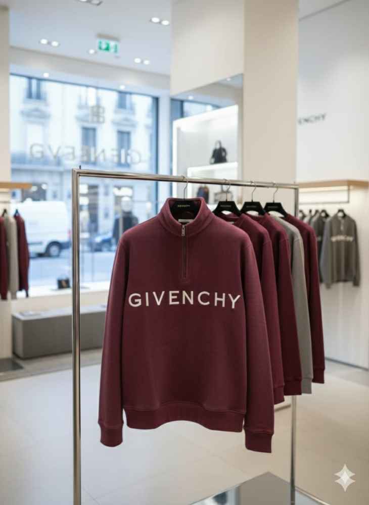 Givenchy Wine Premium Quality Sherpa Sweatshirt-3