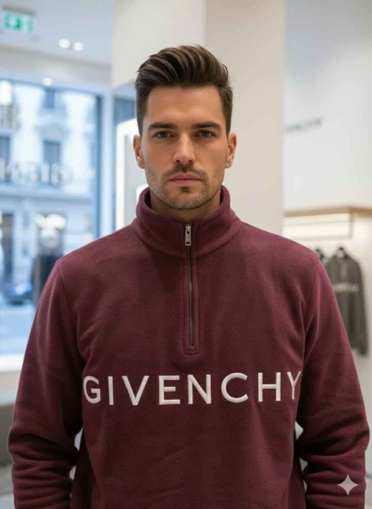 Givenchy Wine Premium Quality Sherpa Sweatshirt-1
