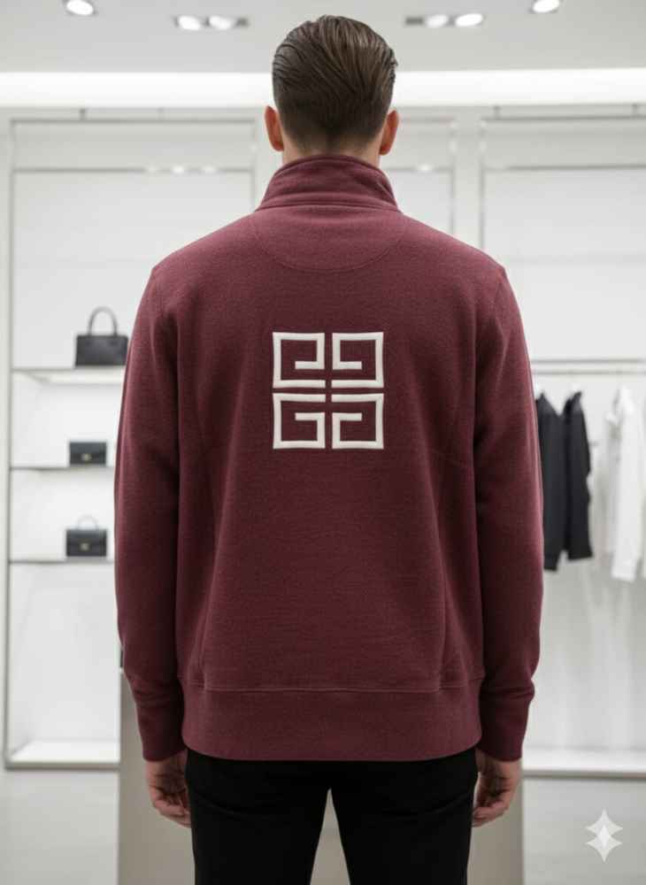 Givenchy Wine Premium Quality Sherpa Sweatshirt-2