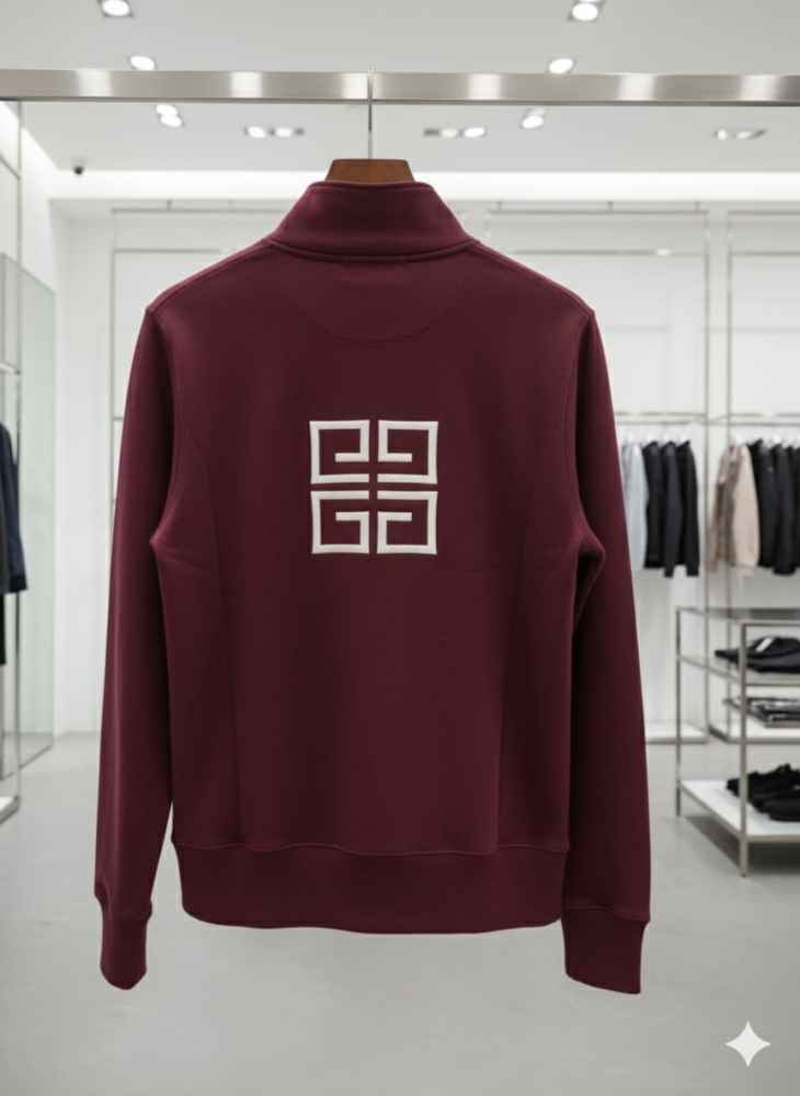 Givenchy Wine Premium Quality Sherpa Sweatshirt-5