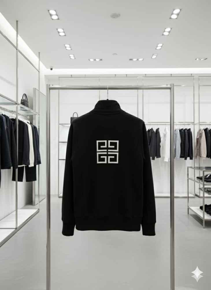 Givenchy Black Premium Quality Sherpa Sweatshirt-2