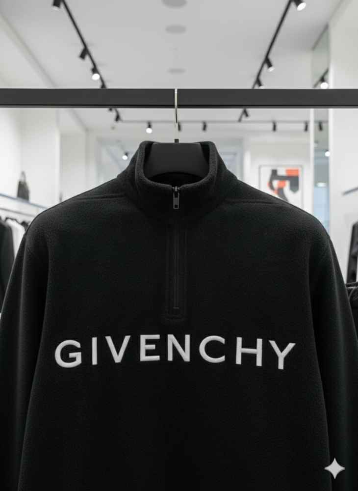 Givenchy Black Premium Quality Sherpa Sweatshirt-5