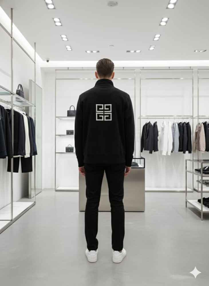 Givenchy Black Premium Quality Sherpa Sweatshirt-3