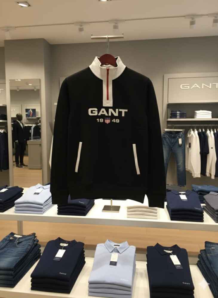 Gant Black Premium Quality Sherpa Sweatshirt-thumb-1