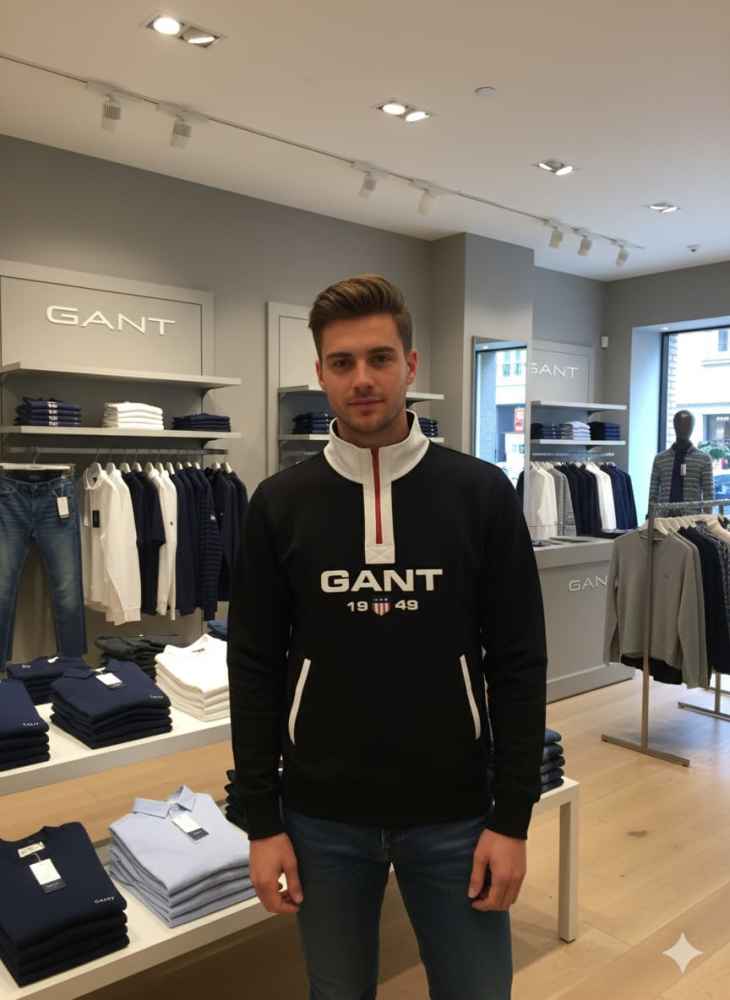 Gant Black Premium Quality Sherpa Sweatshirt-thumb-0