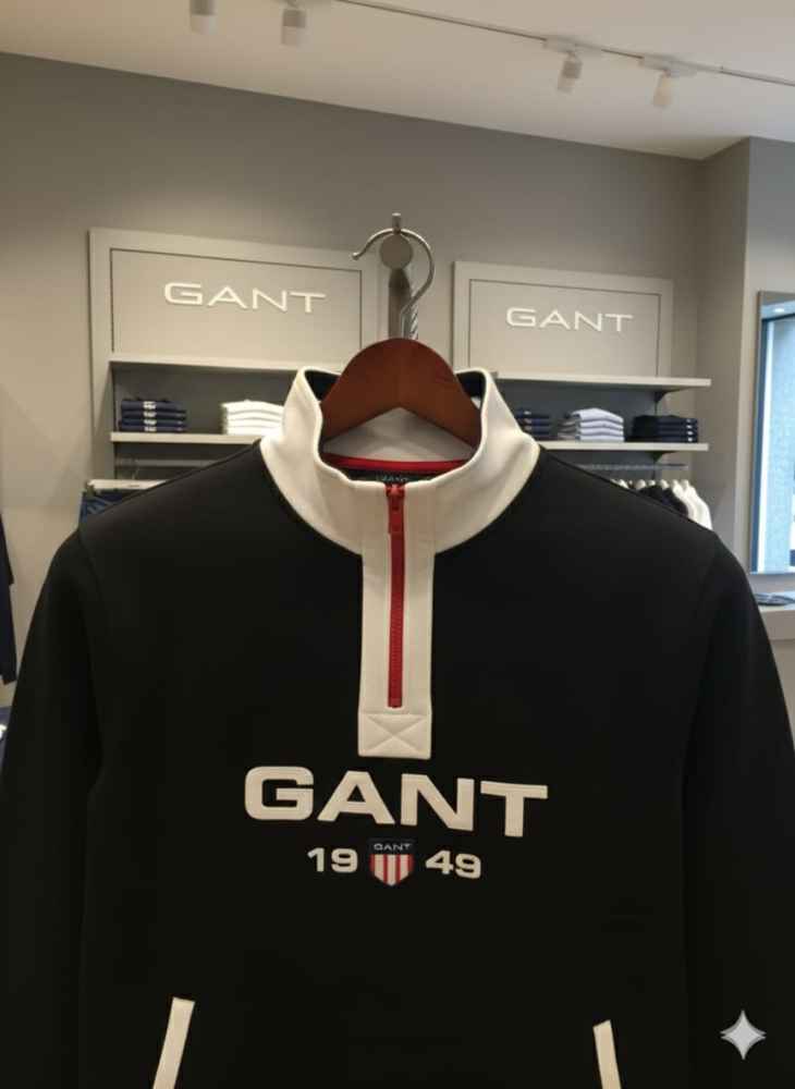 Gant Black Premium Quality Sherpa Sweatshirt-thumb-3