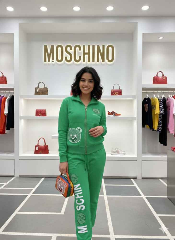 Moschino Green Premium Quality Winter Tracksuit-1