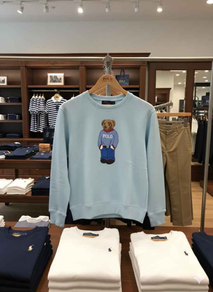 Ralph Lauren Sky Blue Premium Quality Cotton Sweatshirt-2
