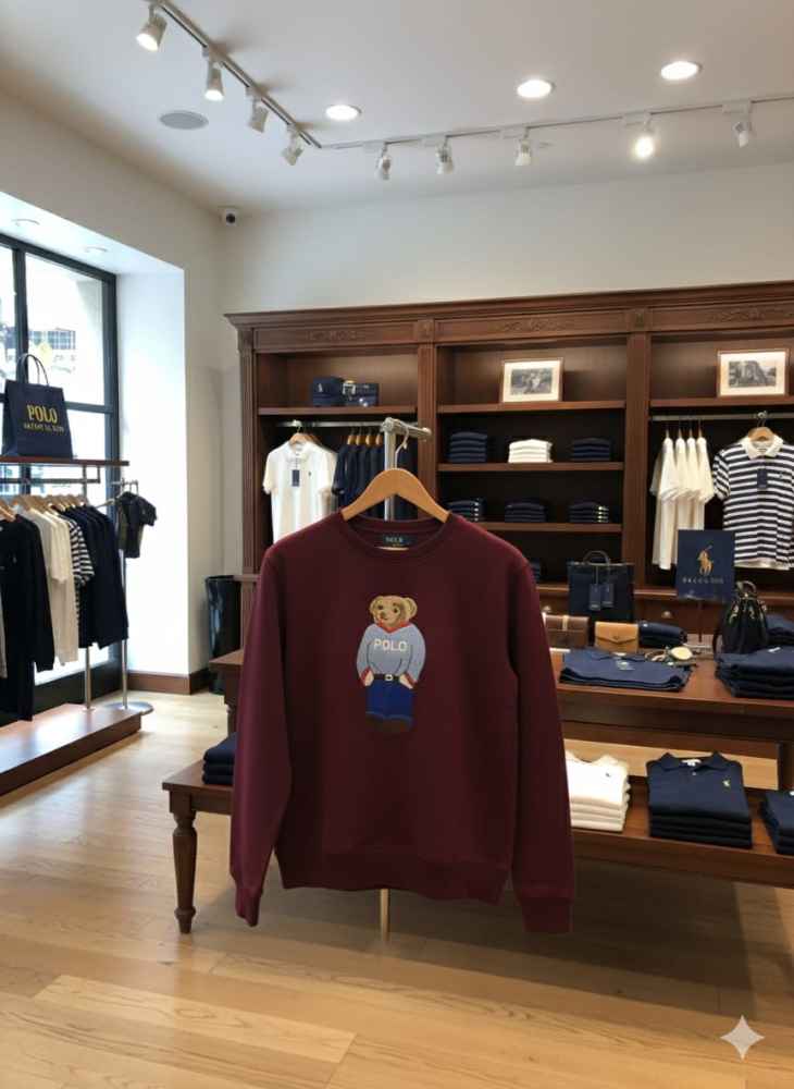 Ralph Lauren Wine Premium Quality Cotton Sweatshirt-thumb-1