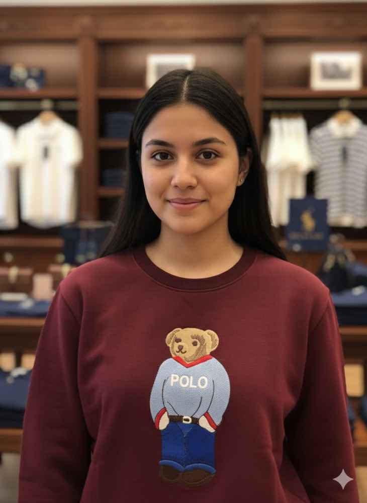 Ralph Lauren Wine Premium Quality Cotton Sweatshirt-thumb-2