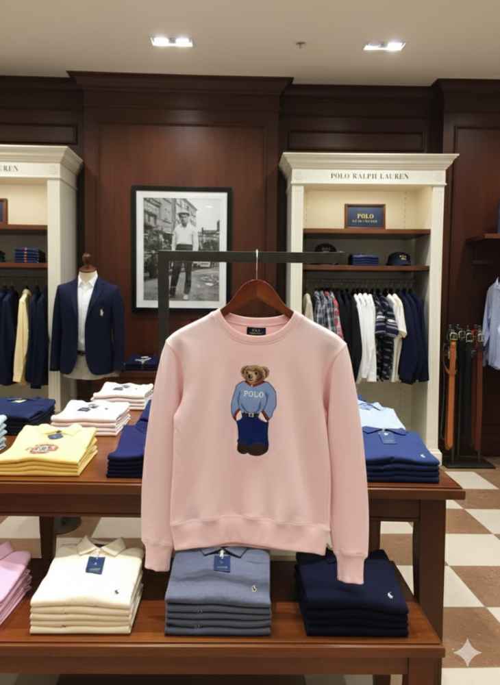 Ralph Lauren Pink Premium Quality Cotton Sweatshirt-1