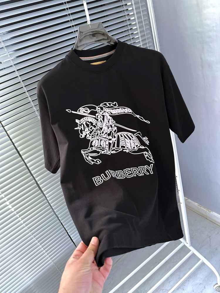 Burberry Black Premium Exclusive Polo T-shirt-thumb-1