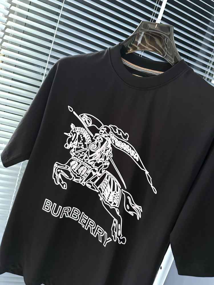 Burberry Black Premium Exclusive Polo T-shirt-thumb-2