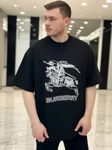 Burberry Black Premium Exclusive Polo T-shirt-thumb-0