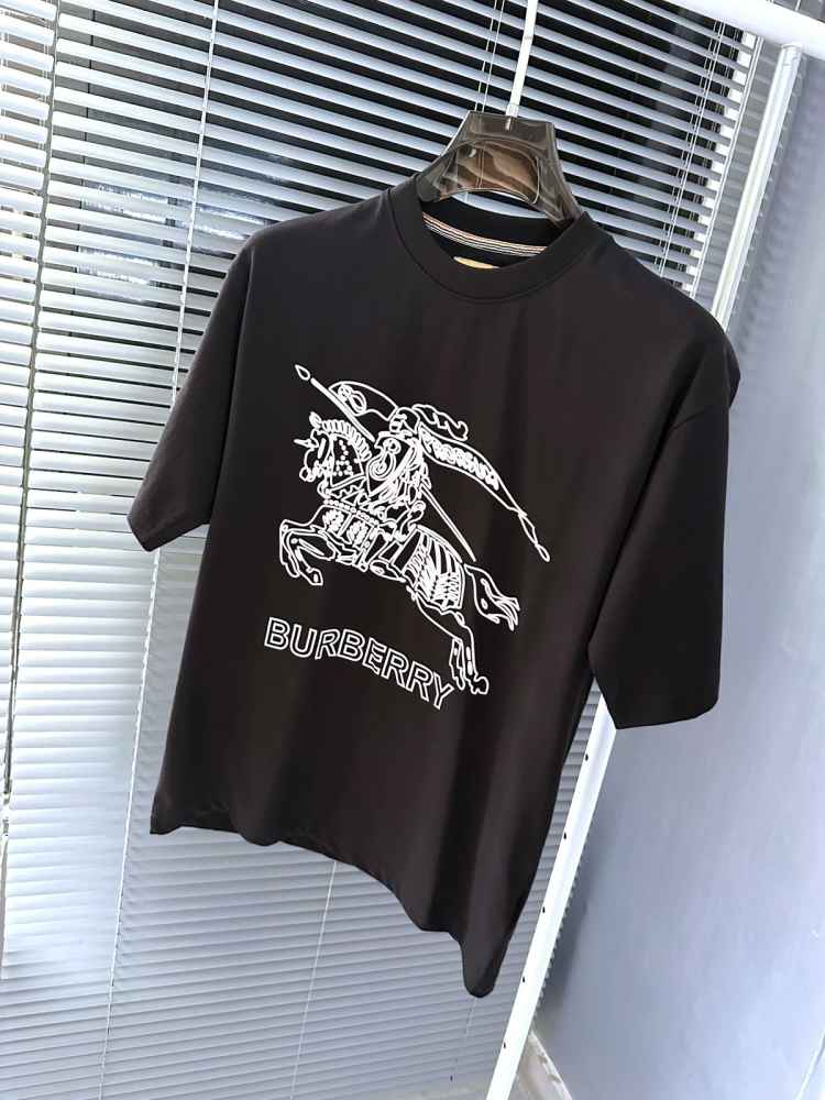 Burberry Black Premium Exclusive Polo T-shirt-thumb-3