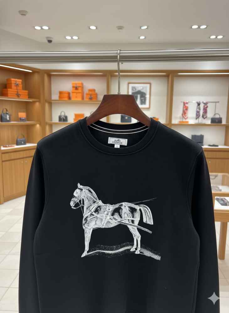 Hermes Black Premium Quality Sweatshirt-thumb-3