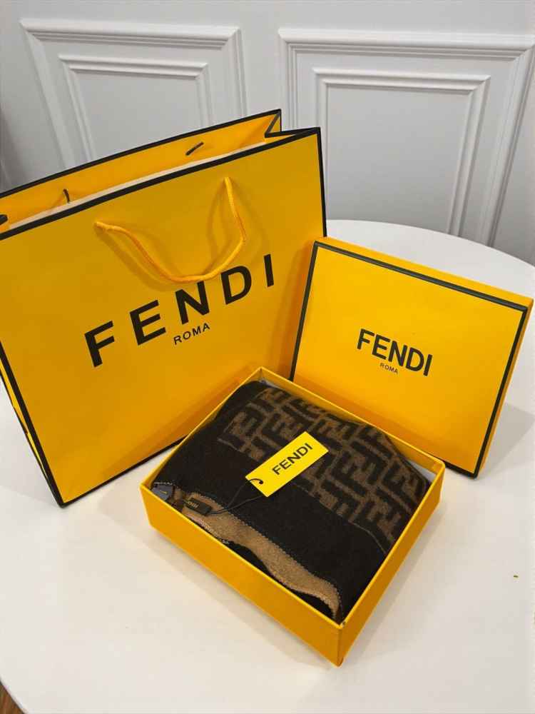 Fendi Brown Premium Quality With Pocket Stole-2