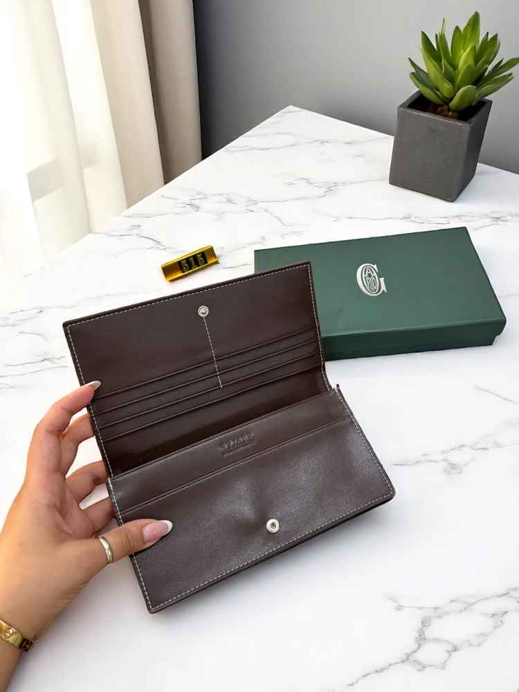 Goyard Brown Premium Long Wallet-thumb-1