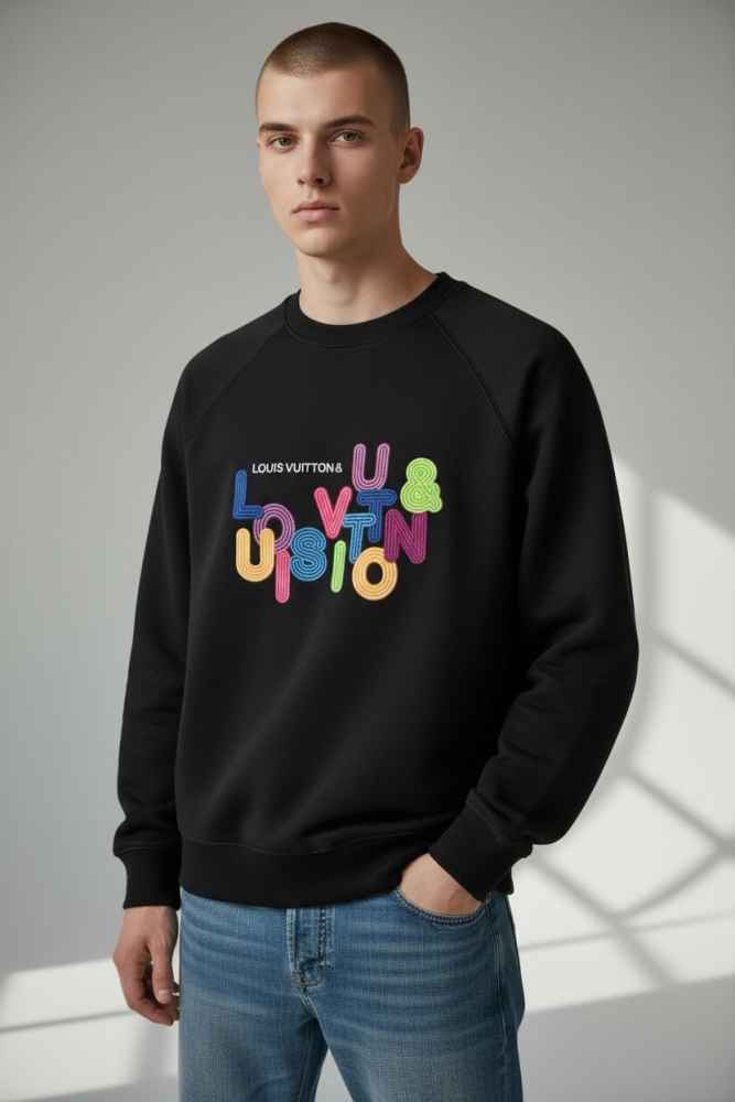 Louis Vuitton Black Premium Quality Sweatshirt-thumb-0
