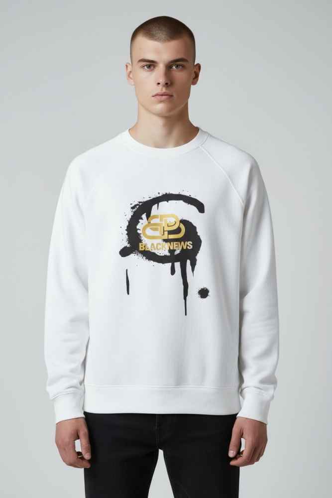 Balenciaga White Premium Quality Baggy Fit Sweatshirt-thumb-0