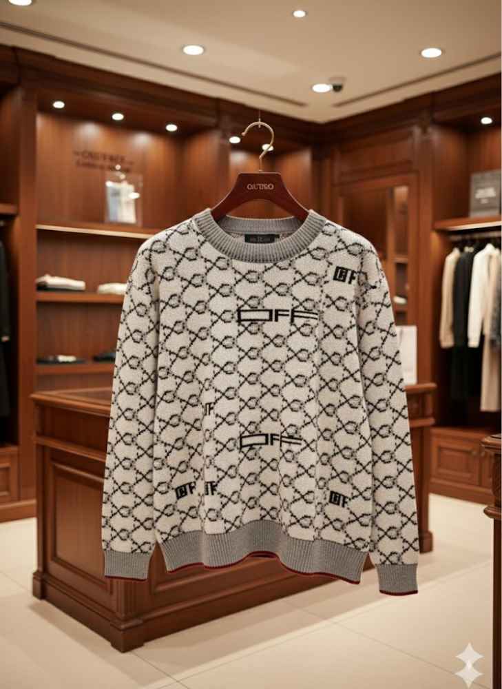 Off White White Premium Quality Sweater-1