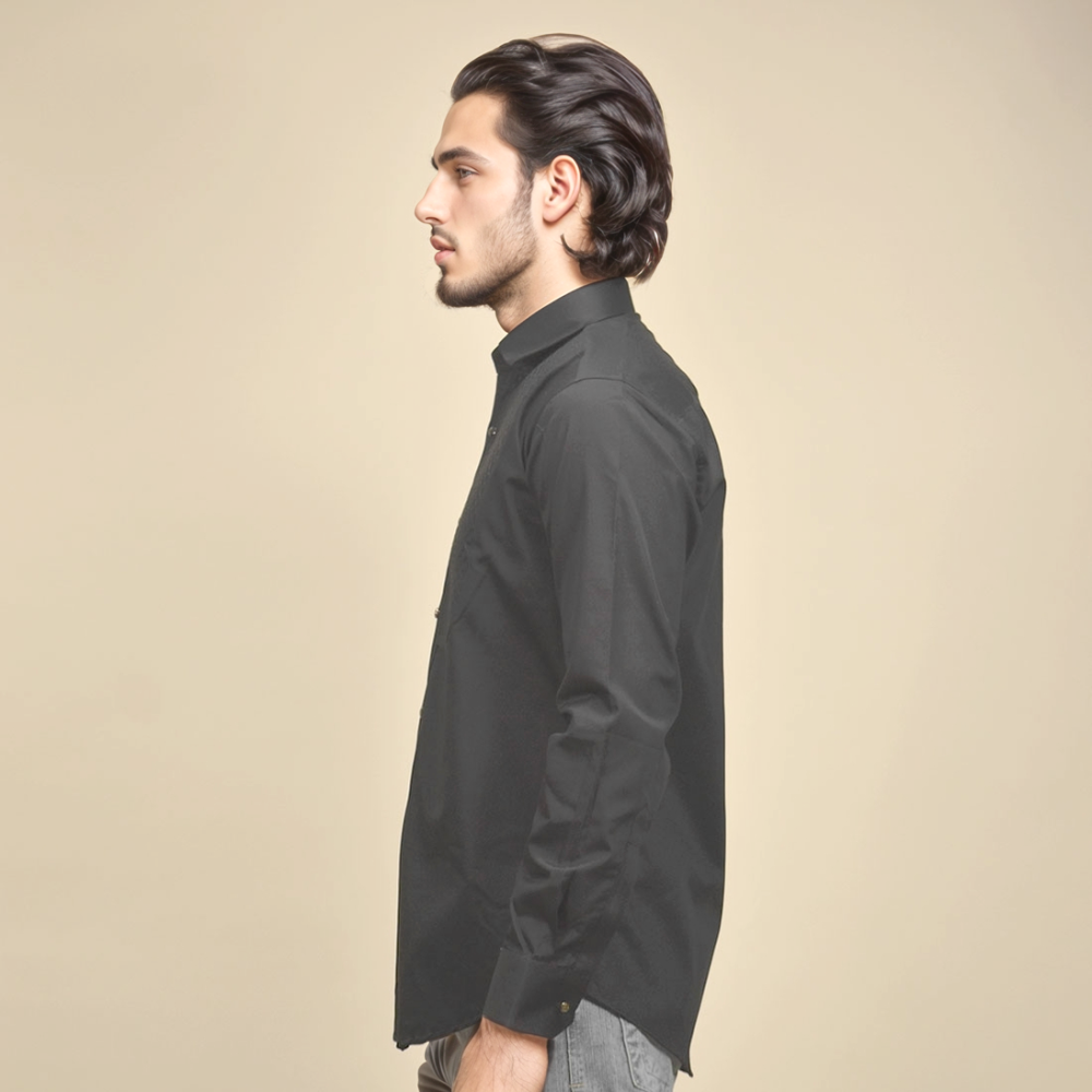 Versace Black Premium Luxury Cotton Shirt-2