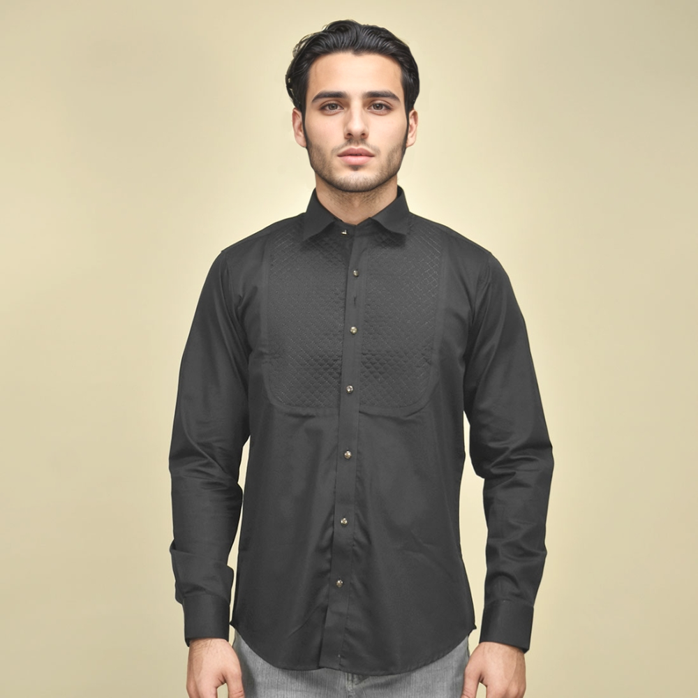 Versace Black Premium Luxury Cotton Shirt-1